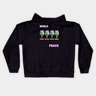 world peace art Designs. Kids Hoodie